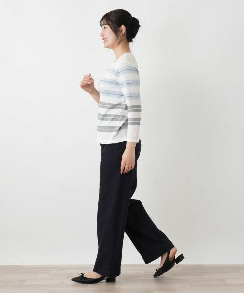 Leilian / レリアン ニット・セーター | ボーダークルーネックニット【ROCHAS Premiere】 | 詳細5