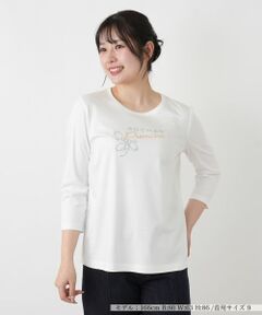 刺繍クルーネックカットソー【ROCHAS Premiere】