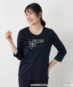 Leilian / レリアン カットソー | 刺繍クルーネックカットソー【ROCHAS Premiere】