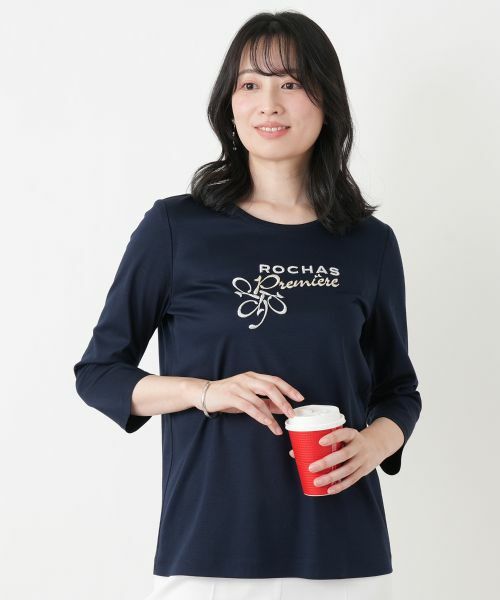 Leilian / レリアン カットソー | 刺繍クルーネックカットソー【ROCHAS Premiere】 | 詳細1