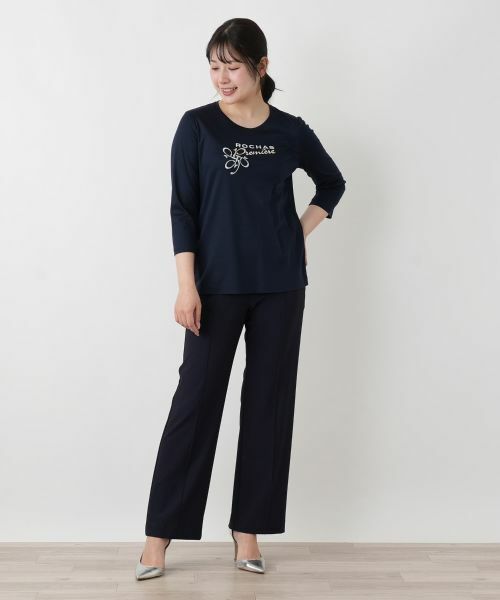 Leilian / レリアン カットソー | 刺繍クルーネックカットソー【ROCHAS Premiere】 | 詳細13