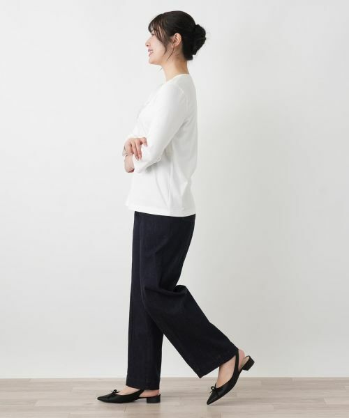 Leilian / レリアン カットソー | 刺繍クルーネックカットソー【ROCHAS Premiere】 | 詳細17