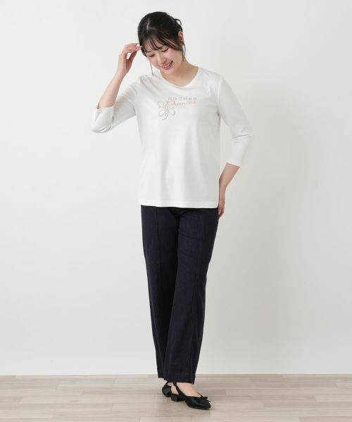 Leilian / レリアン カットソー | 刺繍クルーネックカットソー【ROCHAS Premiere】 | 詳細28