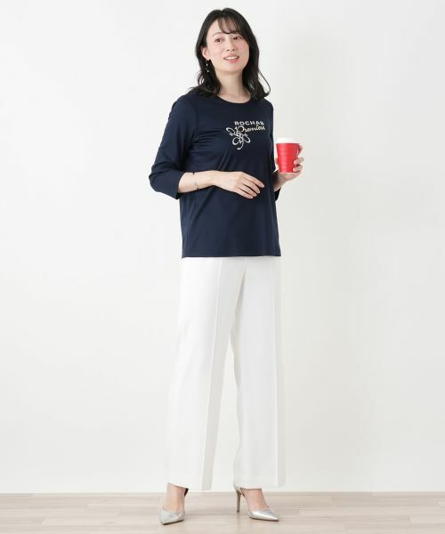 Leilian / レリアン カットソー | 刺繍クルーネックカットソー【ROCHAS Premiere】 | 詳細3