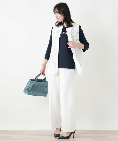 Leilian / レリアン カットソー | 刺繍クルーネックカットソー【ROCHAS Premiere】 | 詳細7