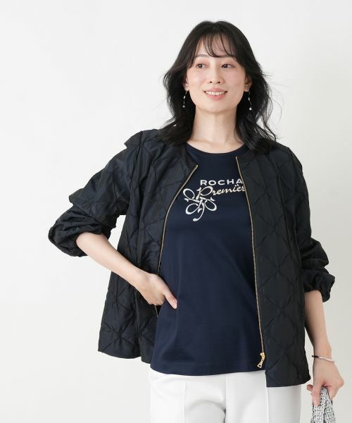 Leilian / レリアン カットソー | 刺繍クルーネックカットソー【ROCHAS Premiere】 | 詳細9