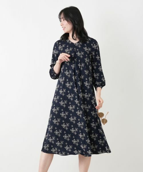 Leilian / レリアン ドレス | ロゴプリントフレアワンピース【ROCHAS Premiere】 | 詳細1