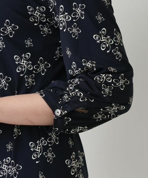 Leilian / レリアン ドレス | ロゴプリントフレアワンピース【ROCHAS Premiere】 | 詳細15