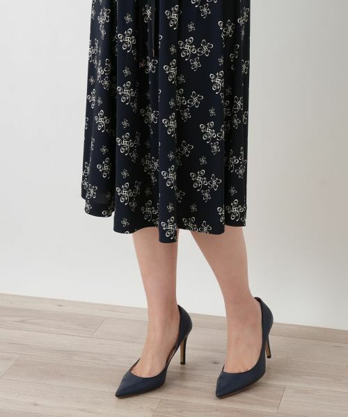 Leilian / レリアン ドレス | ロゴプリントフレアワンピース【ROCHAS Premiere】 | 詳細16