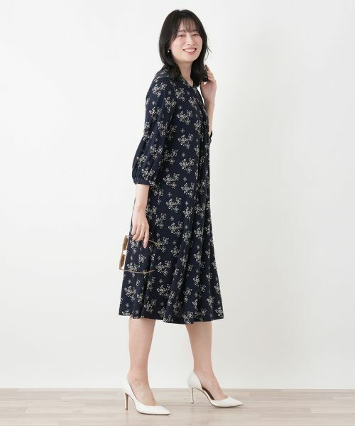 Leilian / レリアン ドレス | ロゴプリントフレアワンピース【ROCHAS Premiere】 | 詳細2