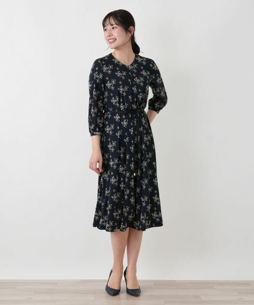 Leilian / レリアン ドレス | ロゴプリントフレアワンピース【ROCHAS Premiere】 | 詳細5