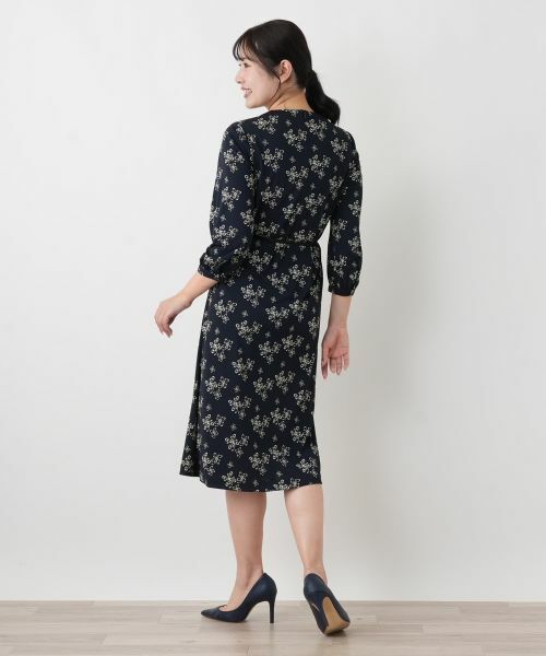 Leilian / レリアン ドレス | ロゴプリントフレアワンピース【ROCHAS Premiere】 | 詳細7