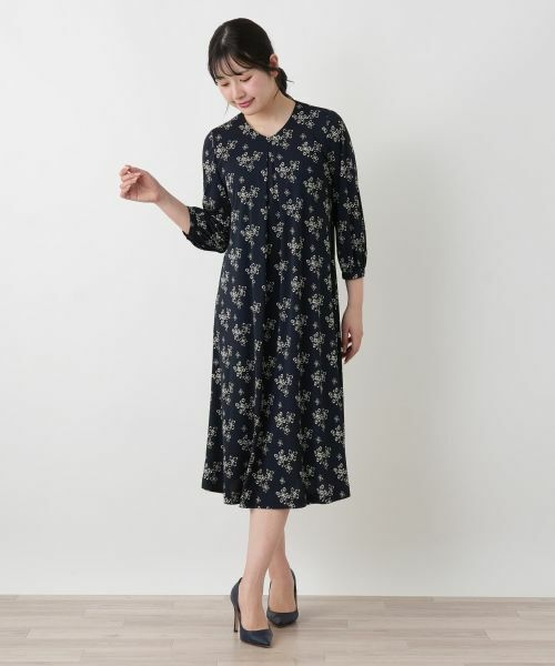 Leilian / レリアン ドレス | ロゴプリントフレアワンピース【ROCHAS Premiere】 | 詳細8