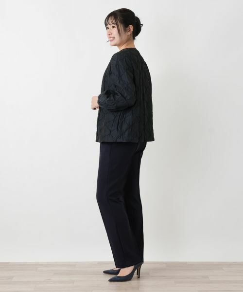 Leilian / レリアン テーラードジャケット | ノーカラージップジャケット【ROCHAS Premiere】 | 詳細2