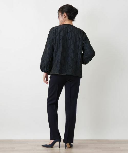 Leilian / レリアン テーラードジャケット | ノーカラージップジャケット【ROCHAS Premiere】 | 詳細3