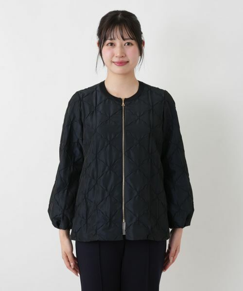 Leilian / レリアン テーラードジャケット | ノーカラージップジャケット【ROCHAS Premiere】 | 詳細4