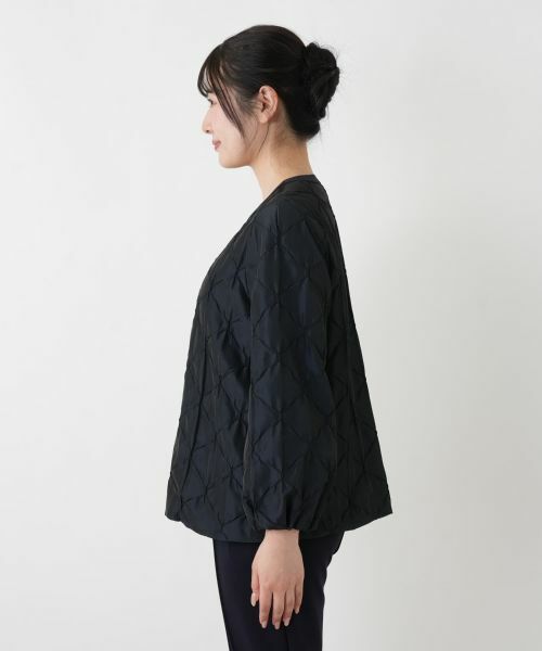 Leilian / レリアン テーラードジャケット | ノーカラージップジャケット【ROCHAS Premiere】 | 詳細5