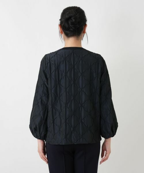 Leilian / レリアン テーラードジャケット | ノーカラージップジャケット【ROCHAS Premiere】 | 詳細6