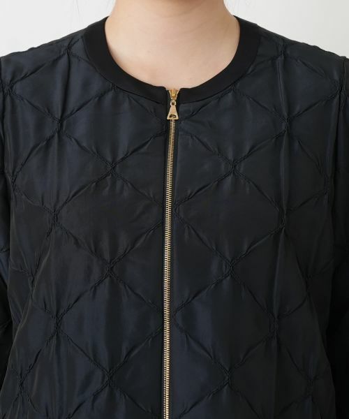 Leilian / レリアン テーラードジャケット | ノーカラージップジャケット【ROCHAS Premiere】 | 詳細7