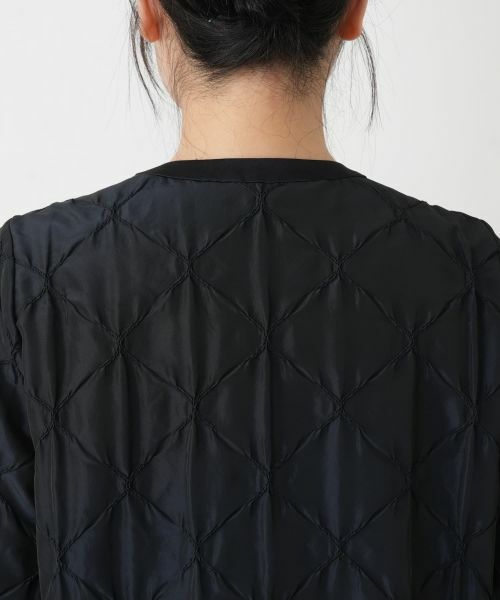 Leilian / レリアン テーラードジャケット | ノーカラージップジャケット【ROCHAS Premiere】 | 詳細8