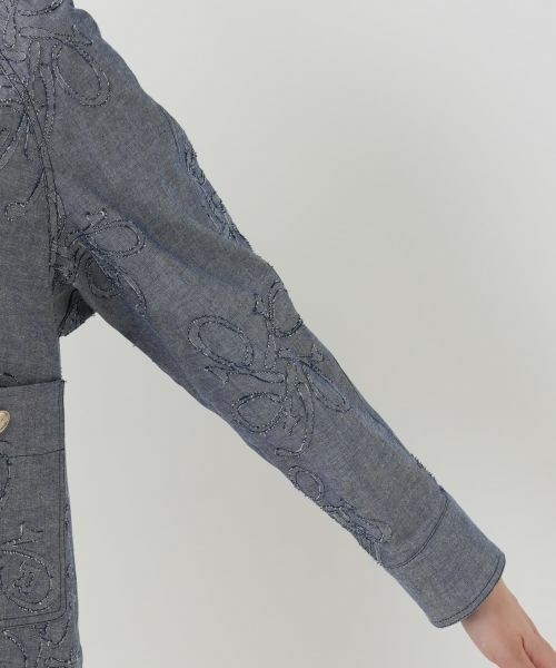 Leilian / レリアン テーラードジャケット | ボタニカル刺繍ジャケット【ROCHAS Premiere】 | 詳細12