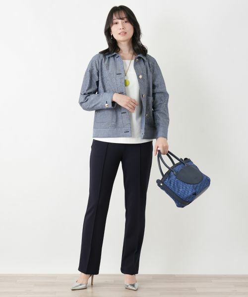 Leilian / レリアン テーラードジャケット | ボタニカル刺繍ジャケット【ROCHAS Premiere】 | 詳細2