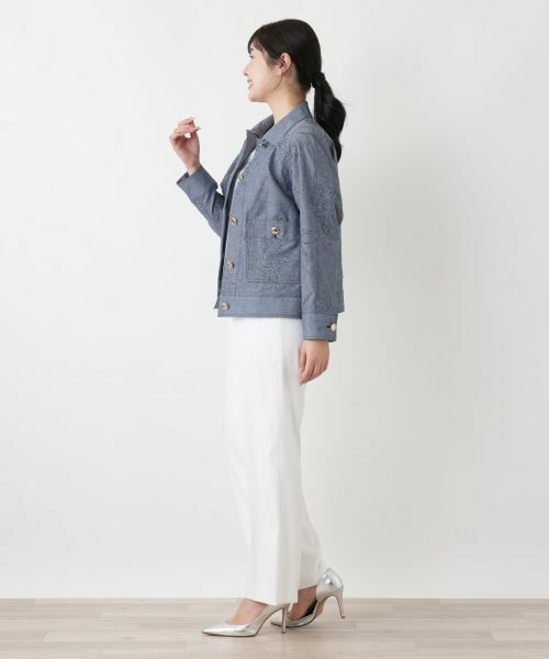 Leilian / レリアン テーラードジャケット | ボタニカル刺繍ジャケット【ROCHAS Premiere】 | 詳細5