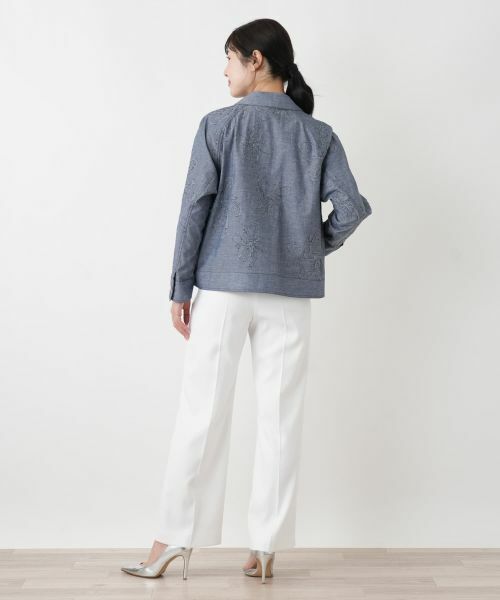 Leilian / レリアン テーラードジャケット | ボタニカル刺繍ジャケット【ROCHAS Premiere】 | 詳細6