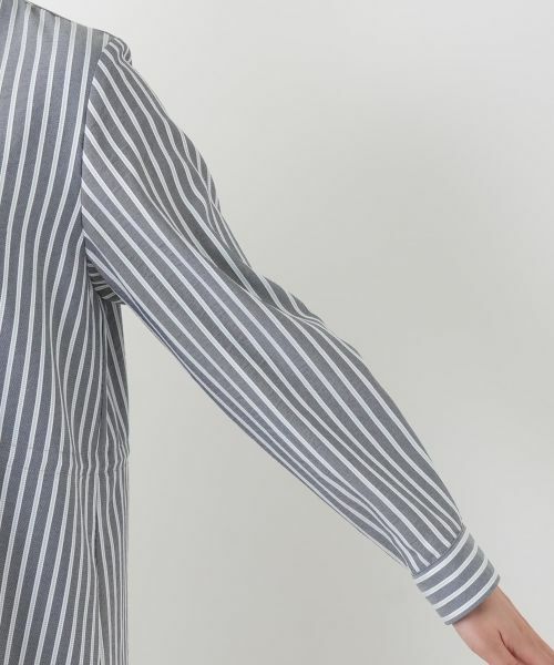 Leilian / レリアン シャツ・ブラウス | ストライプブラウジングブラウス【ROCHAS Premiere】 | 詳細10
