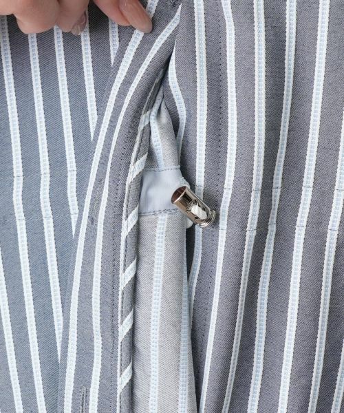 Leilian / レリアン シャツ・ブラウス | ストライプブラウジングブラウス【ROCHAS Premiere】 | 詳細12
