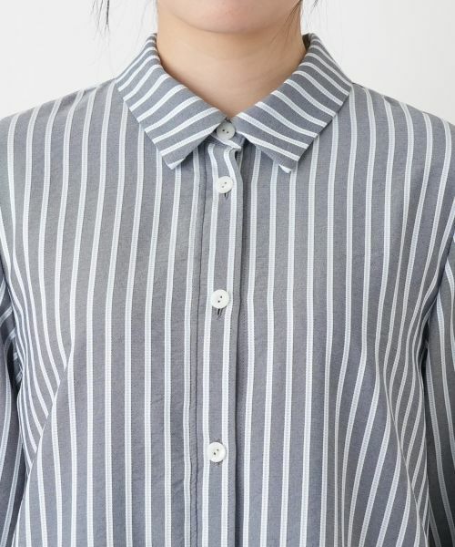 Leilian / レリアン シャツ・ブラウス | ストライプブラウジングブラウス【ROCHAS Premiere】 | 詳細8