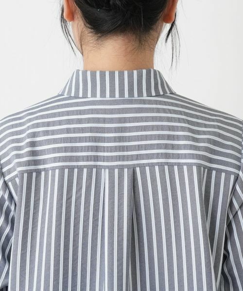 Leilian / レリアン シャツ・ブラウス | ストライプブラウジングブラウス【ROCHAS Premiere】 | 詳細9