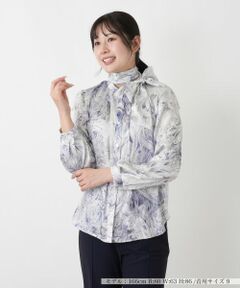 Leilian / レリアン シャツ・ブラウス | プリントボウタイブラウス【ROCHAS Premiere】【ERICA】