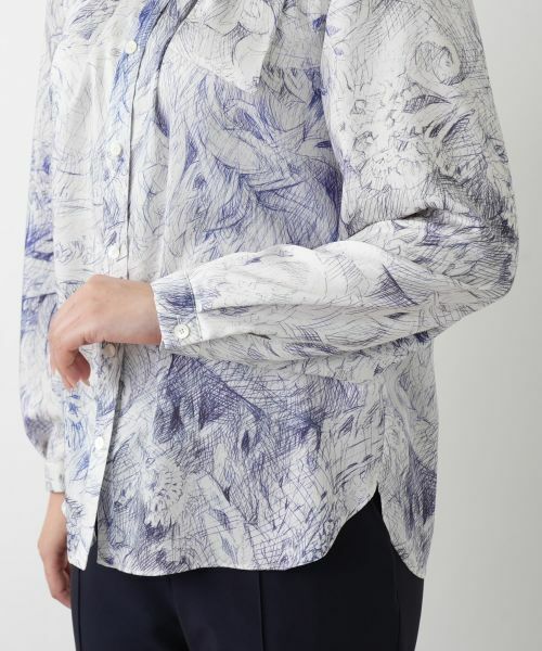 Leilian / レリアン シャツ・ブラウス | プリントボウタイブラウス【ROCHAS Premiere】【ERICA】 | 詳細18