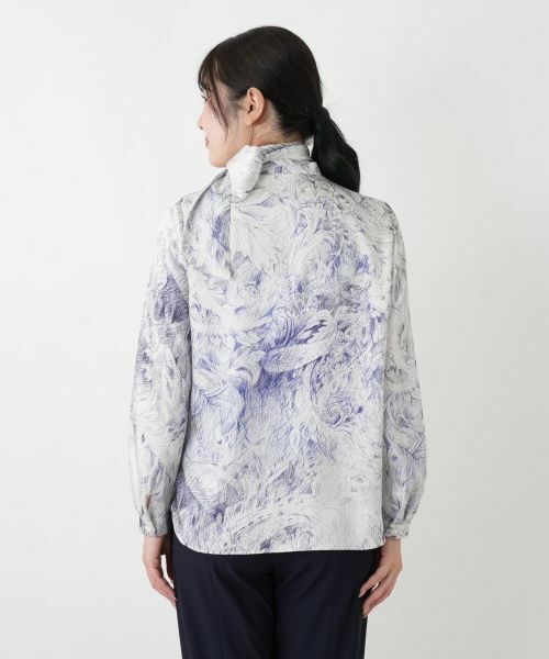 Leilian / レリアン シャツ・ブラウス | プリントボウタイブラウス【ROCHAS Premiere】【ERICA】 | 詳細7