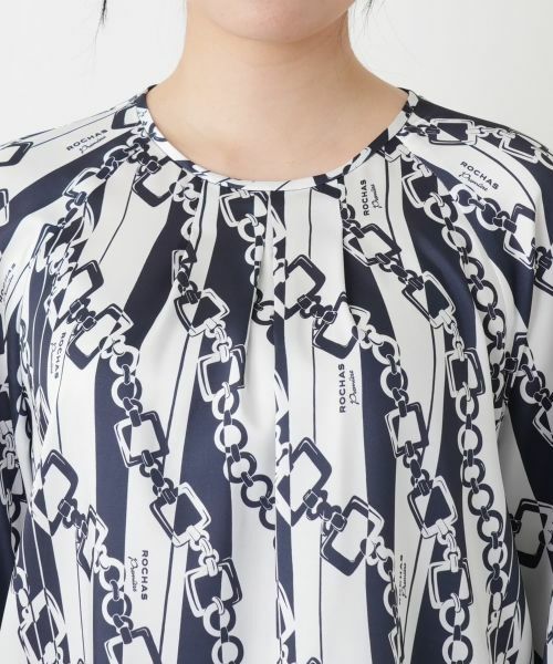 Leilian / レリアン シャツ・ブラウス | プリントタックブラウス【ROCHAS Premiere】【RATTI】 | 詳細11