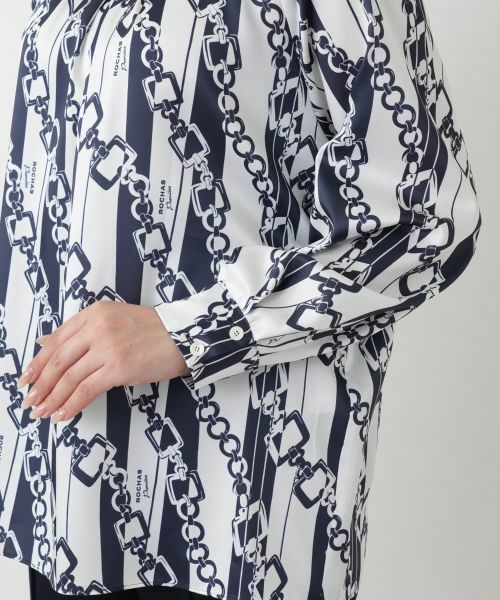 Leilian / レリアン シャツ・ブラウス | プリントタックブラウス【ROCHAS Premiere】【RATTI】 | 詳細14