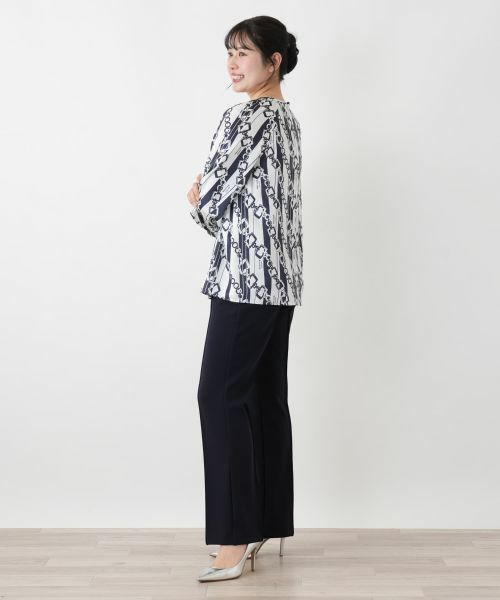 Leilian / レリアン シャツ・ブラウス | プリントタックブラウス【ROCHAS Premiere】【RATTI】 | 詳細6