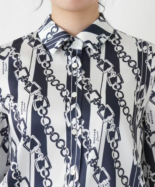 Leilian / レリアン シャツ・ブラウス | プリントボウタイブラウス【ROCHAS Premiere】【RATTI】 | 詳細10