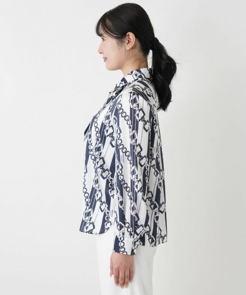 Leilian / レリアン シャツ・ブラウス | プリントボウタイブラウス【ROCHAS Premiere】【RATTI】 | 詳細6