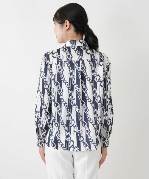 Leilian / レリアン シャツ・ブラウス | プリントボウタイブラウス【ROCHAS Premiere】【RATTI】 | 詳細7