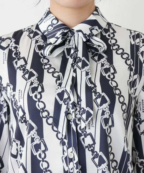 Leilian / レリアン シャツ・ブラウス | プリントボウタイブラウス【ROCHAS Premiere】【RATTI】 | 詳細8