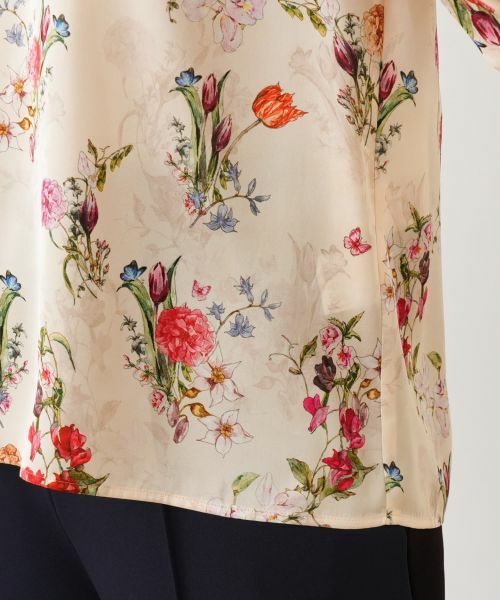 Leilian / レリアン シャツ・ブラウス | プリントフリルカラーブラウス【ROCHAS Premiere】 | 詳細11