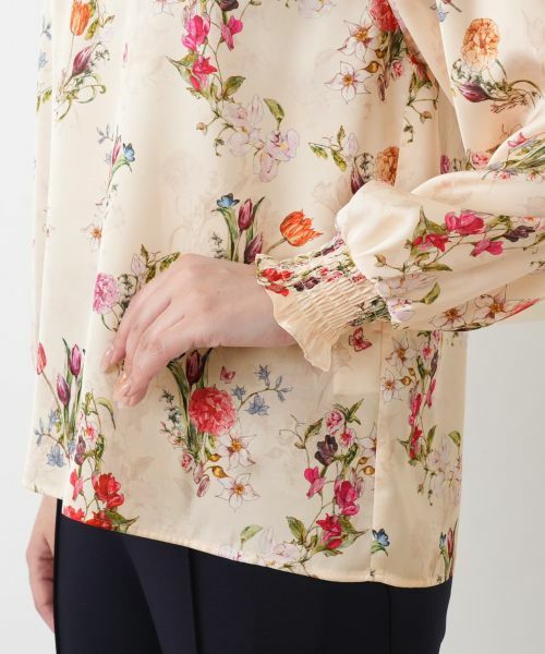 Leilian / レリアン シャツ・ブラウス | プリントフリルカラーブラウス【ROCHAS Premiere】 | 詳細15