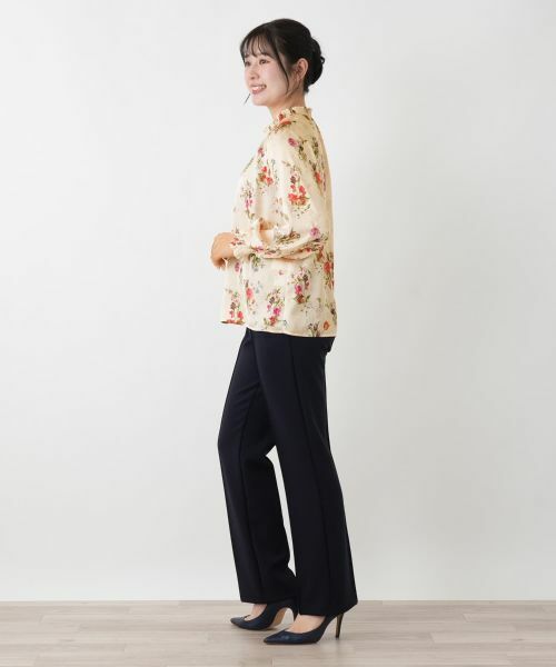 Leilian / レリアン シャツ・ブラウス | プリントフリルカラーブラウス【ROCHAS Premiere】 | 詳細2