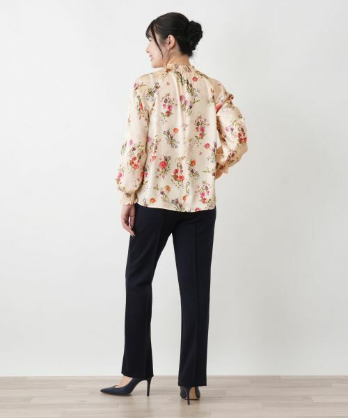 Leilian / レリアン シャツ・ブラウス | プリントフリルカラーブラウス【ROCHAS Premiere】 | 詳細3