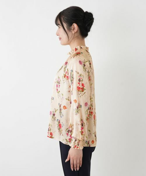 Leilian / レリアン シャツ・ブラウス | プリントフリルカラーブラウス【ROCHAS Premiere】 | 詳細5