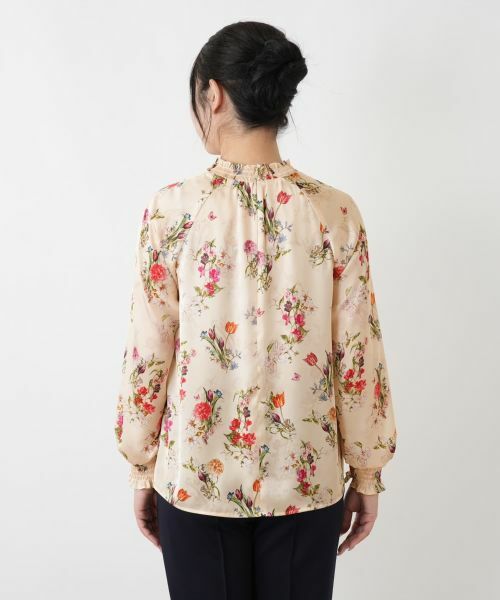 Leilian / レリアン シャツ・ブラウス | プリントフリルカラーブラウス【ROCHAS Premiere】 | 詳細6