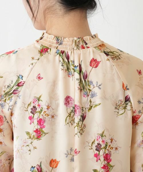 Leilian / レリアン シャツ・ブラウス | プリントフリルカラーブラウス【ROCHAS Premiere】 | 詳細8