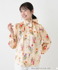 Leilian / レリアン シャツ・ブラウス | プリントボウタイブラウス【ROCHAS Premiere】